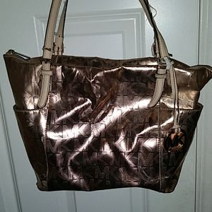Authentic Rose Gold Michael Kors Bag